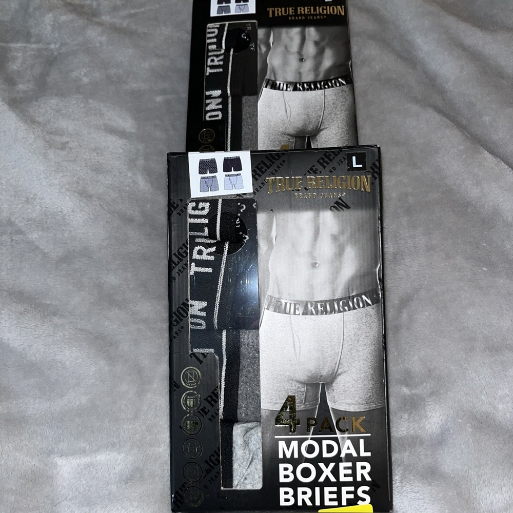 True Religion Modal Boxer Briefs 4 Pack X2‎ New In Package Size L